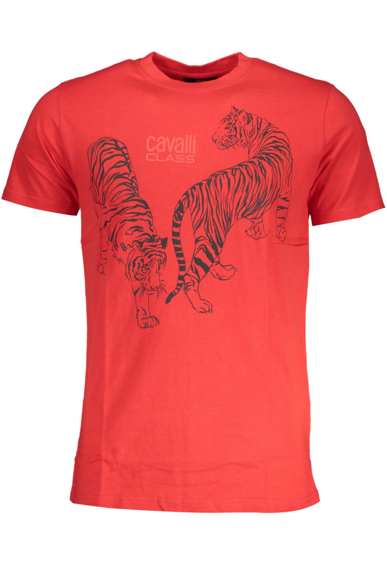 T-shirt manches courtes rouge Cavalli Class