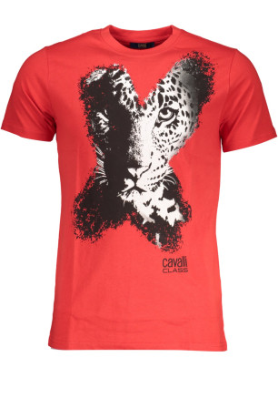 T-shirt manches courtes rouge Cavalli Class