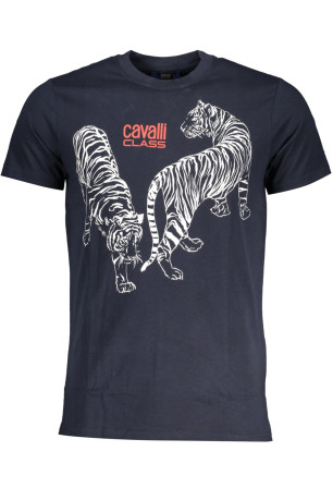 T-shirt manches courtes bleu Cavalli Class