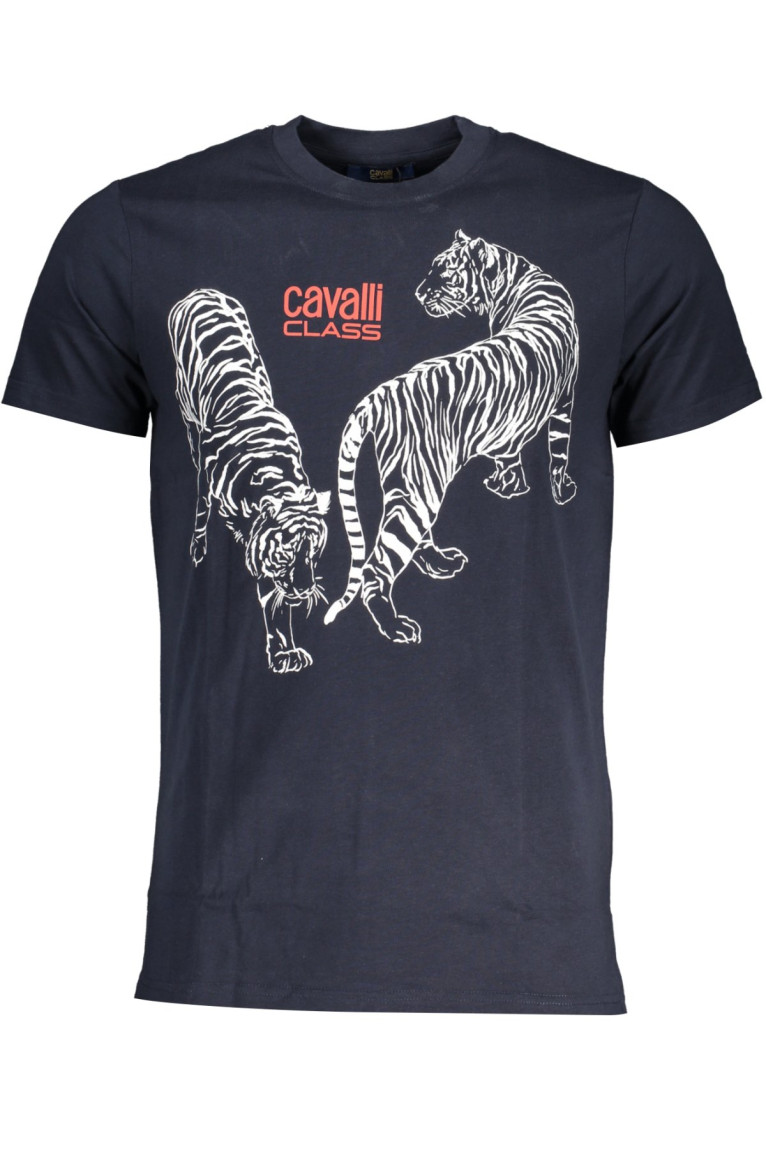 T-shirt manches courtes bleu Cavalli Class