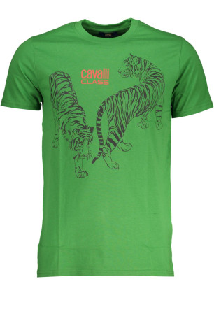 T-shirt manches courtes vert Cavalli Class