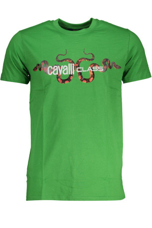 T-shirt manches courtes vert Cavalli Class