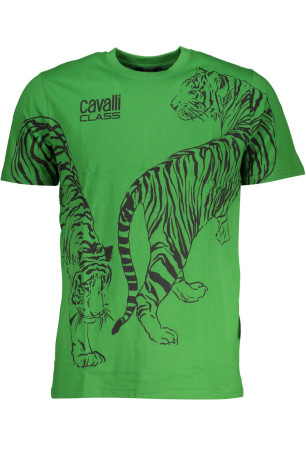 T-shirt manches courtes vert Cavalli Class