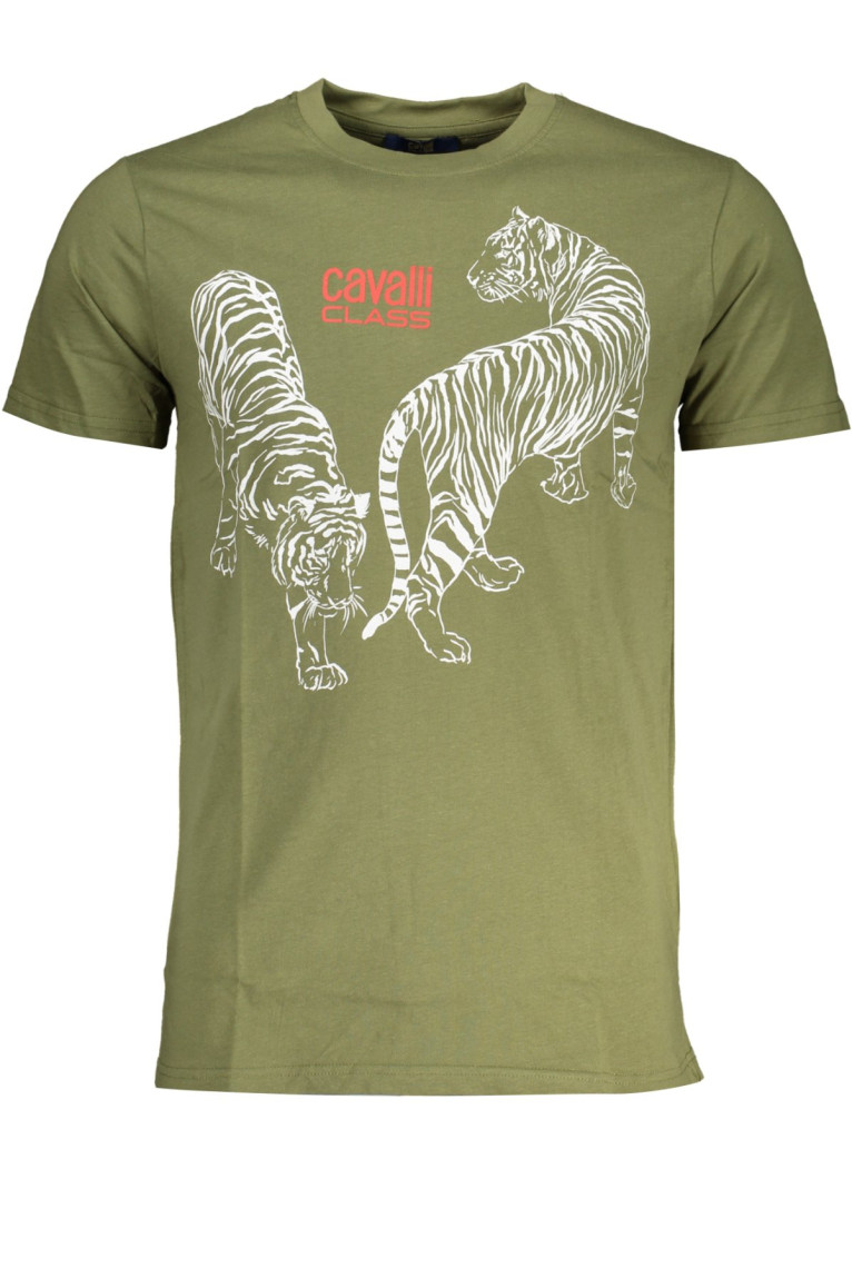 T-shirt manches courtes vert Cavalli Class