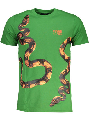 T-shirt manches courtes vert Cavalli Class