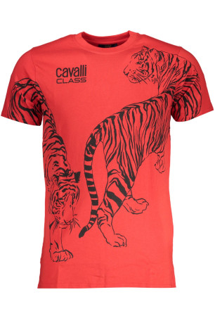 T-shirt manches courtes rouge Cavalli Class