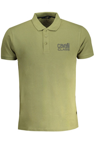 Polo manches courtes vert Cavalli Class