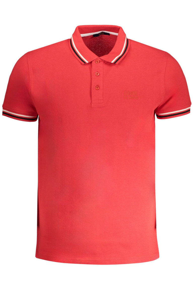 Polo manches courtes rouge Cavalli Class