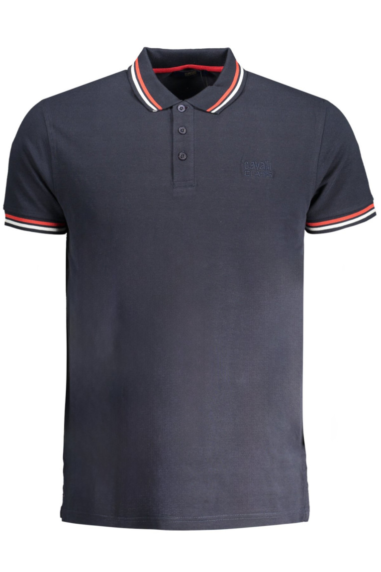 Polo manches courtes bleu Cavalli Class
