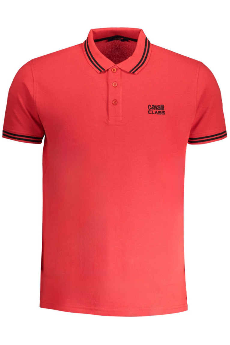 Polo manches courtes rouge Cavalli Class