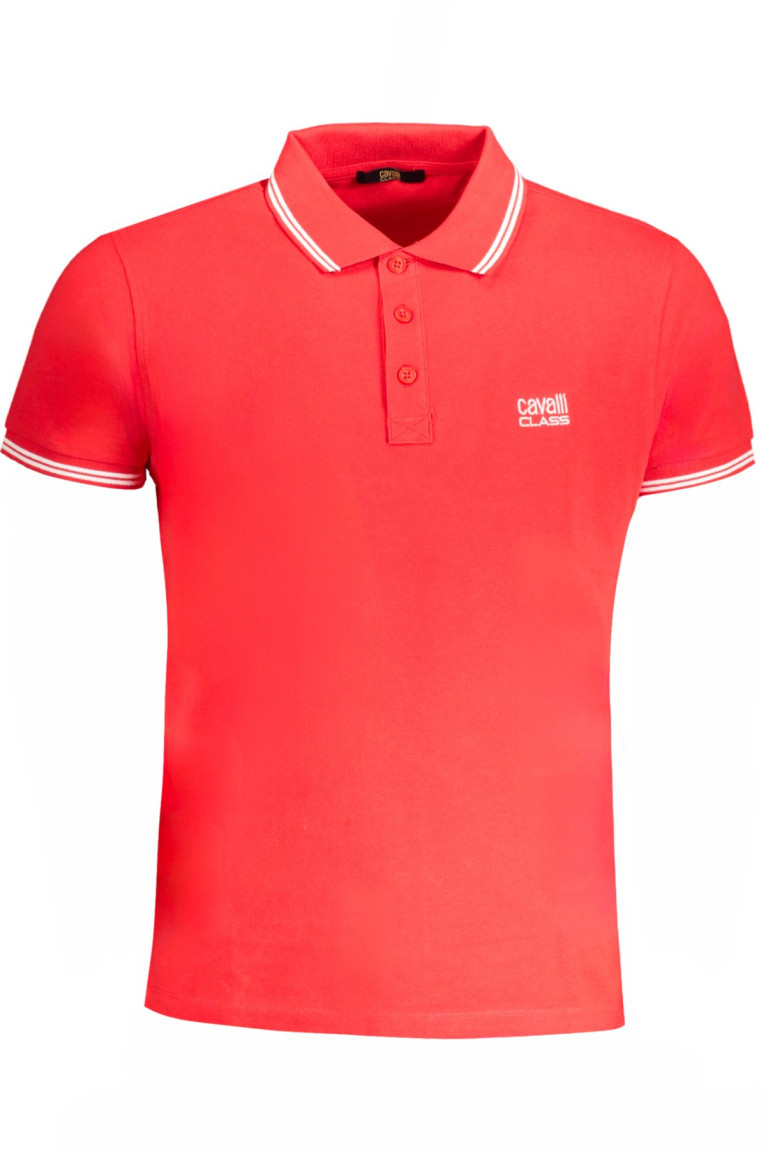 Polo manches courtes rouge Cavalli Class