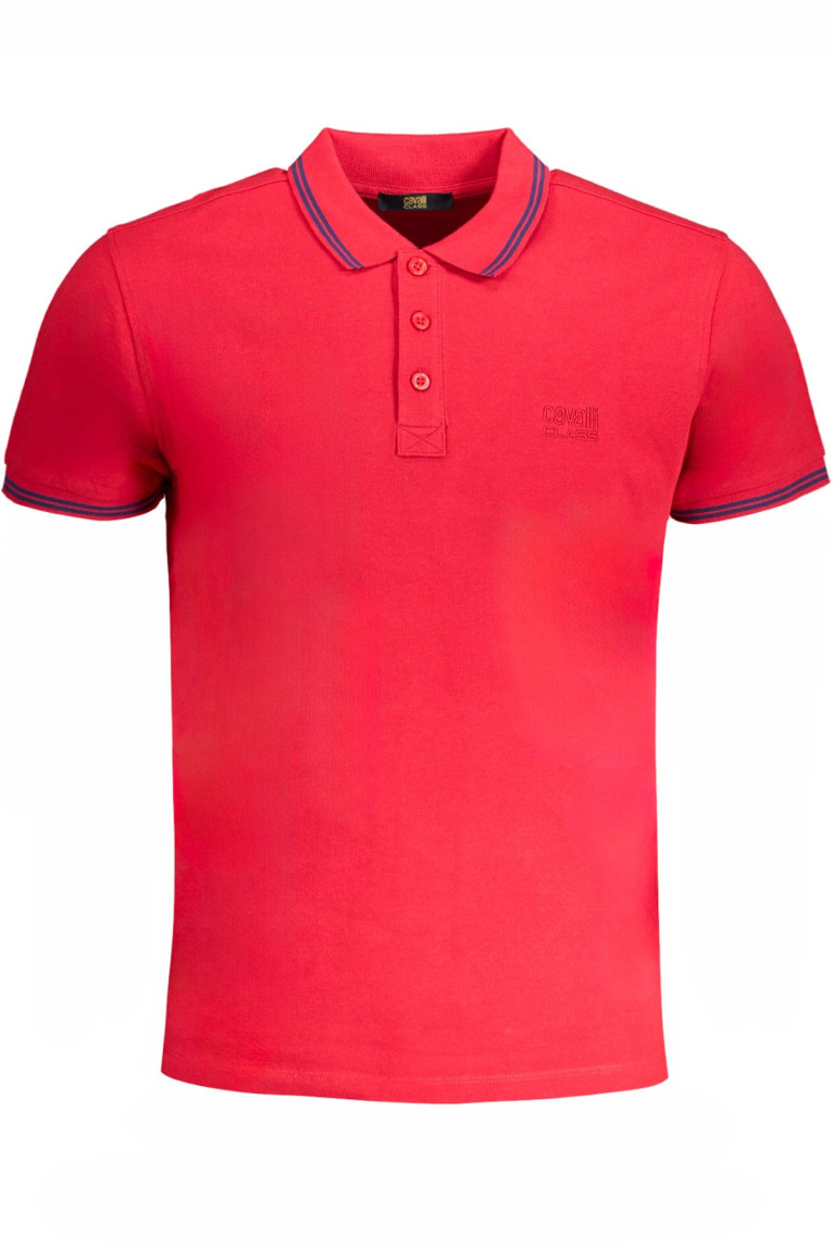 Polo manches courtes rouge Cavalli Class
