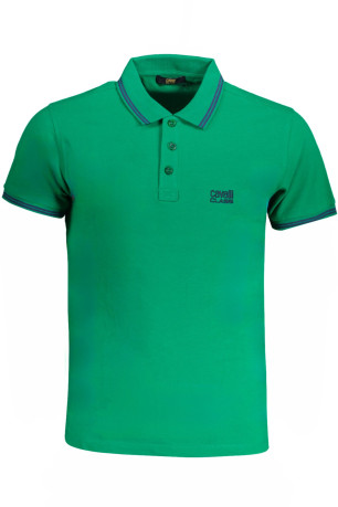 Polo manches courtes vert Cavalli Class