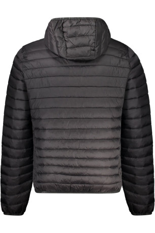 Doudoune à capuche zippée manches longues noire