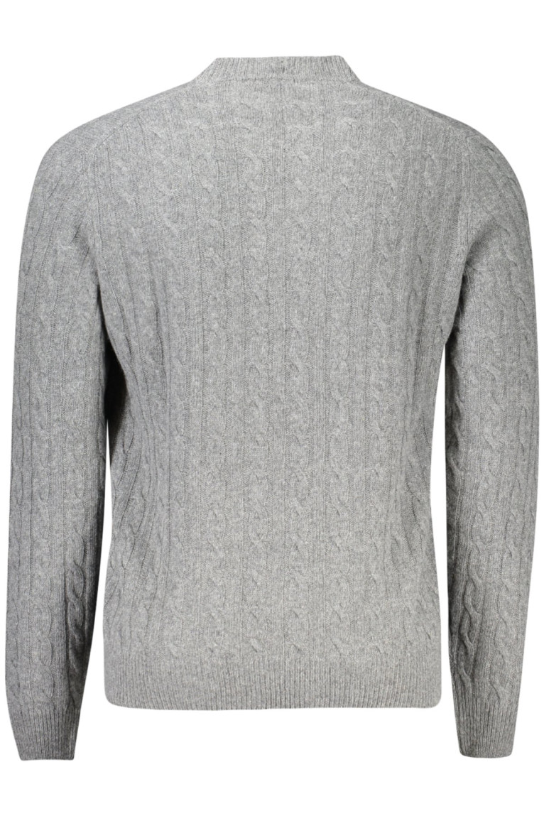 Pull torsadé manches longues gris