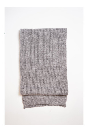 Écharpe à côtes 170 cm x 30 cm Flanelle - Grey C&JO ROYAL CASHMERE