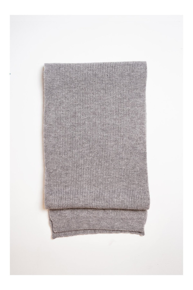 Écharpe à côtes 170 cm x 30 cm Flanelle - Grey C&JO ROYAL CASHMERE