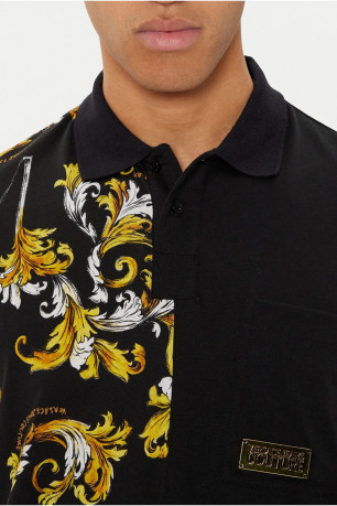 Polo MC coton impression Versace Jeans