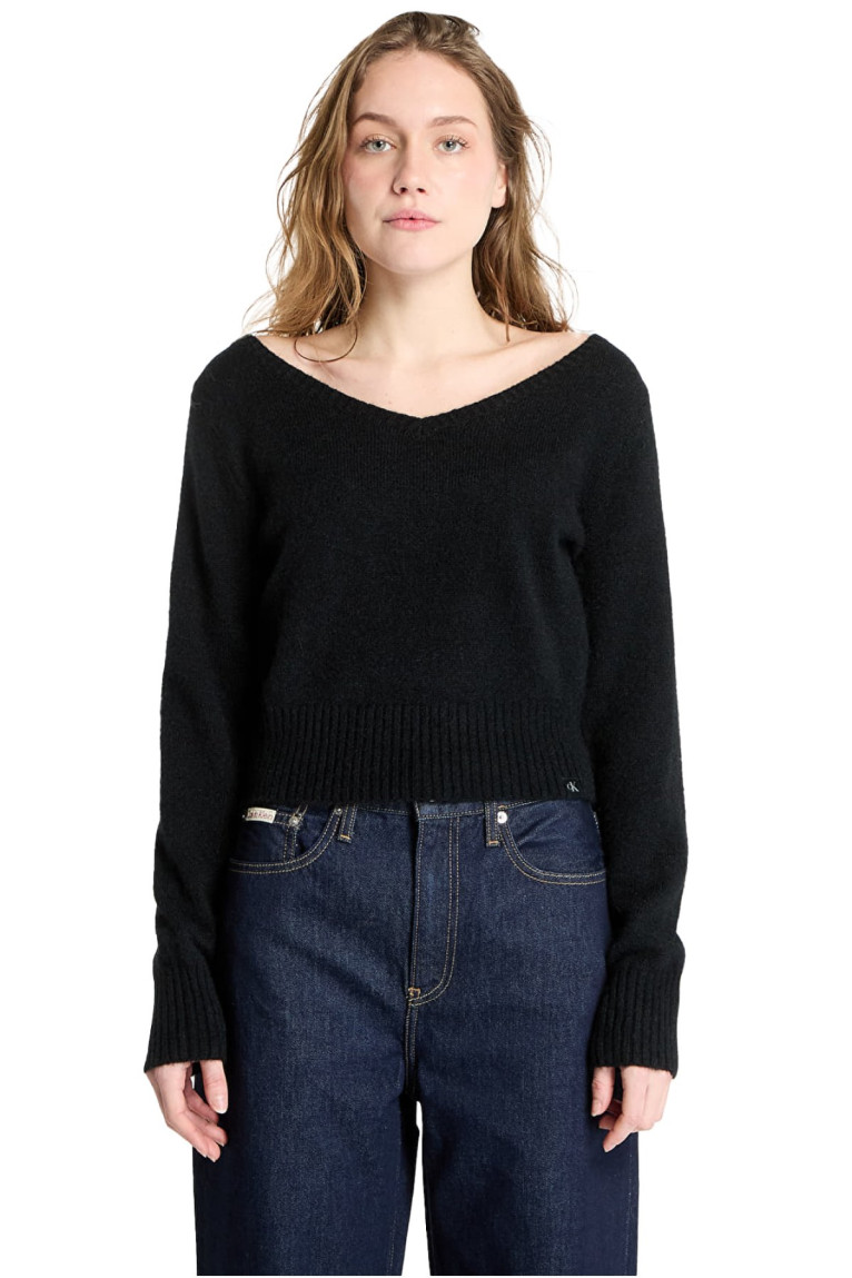 Pull col V laine Calvin klein