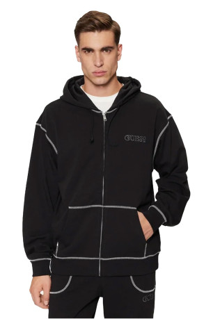 Sweat zipplé ML avec capuche Guess jeans