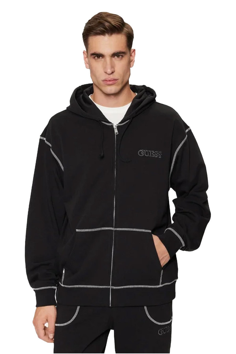 Sweat zipplé ML avec capuche Guess jeans