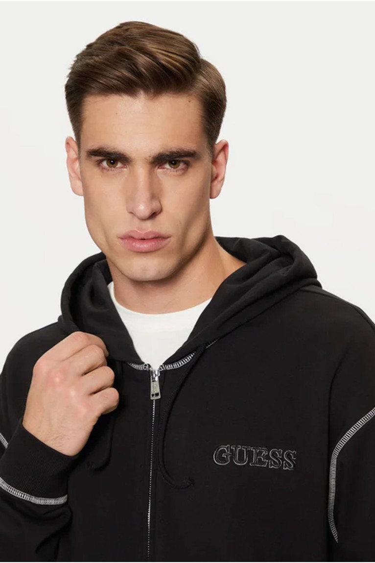 Sweat zipplé ML avec capuche Guess jeans