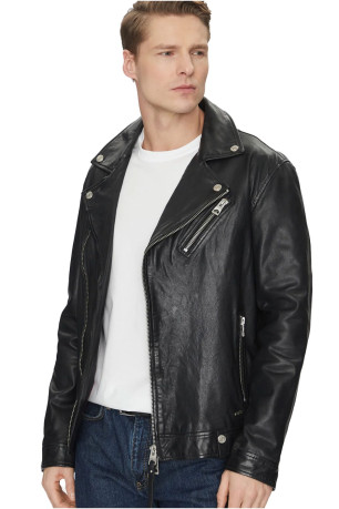 Perfecto cuir véritable Guess jeans