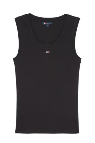 Top côtelé en coton Tommy Jeans