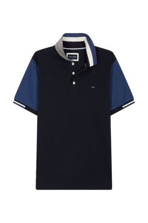 Polo MC tricolore col jacquard Eden park