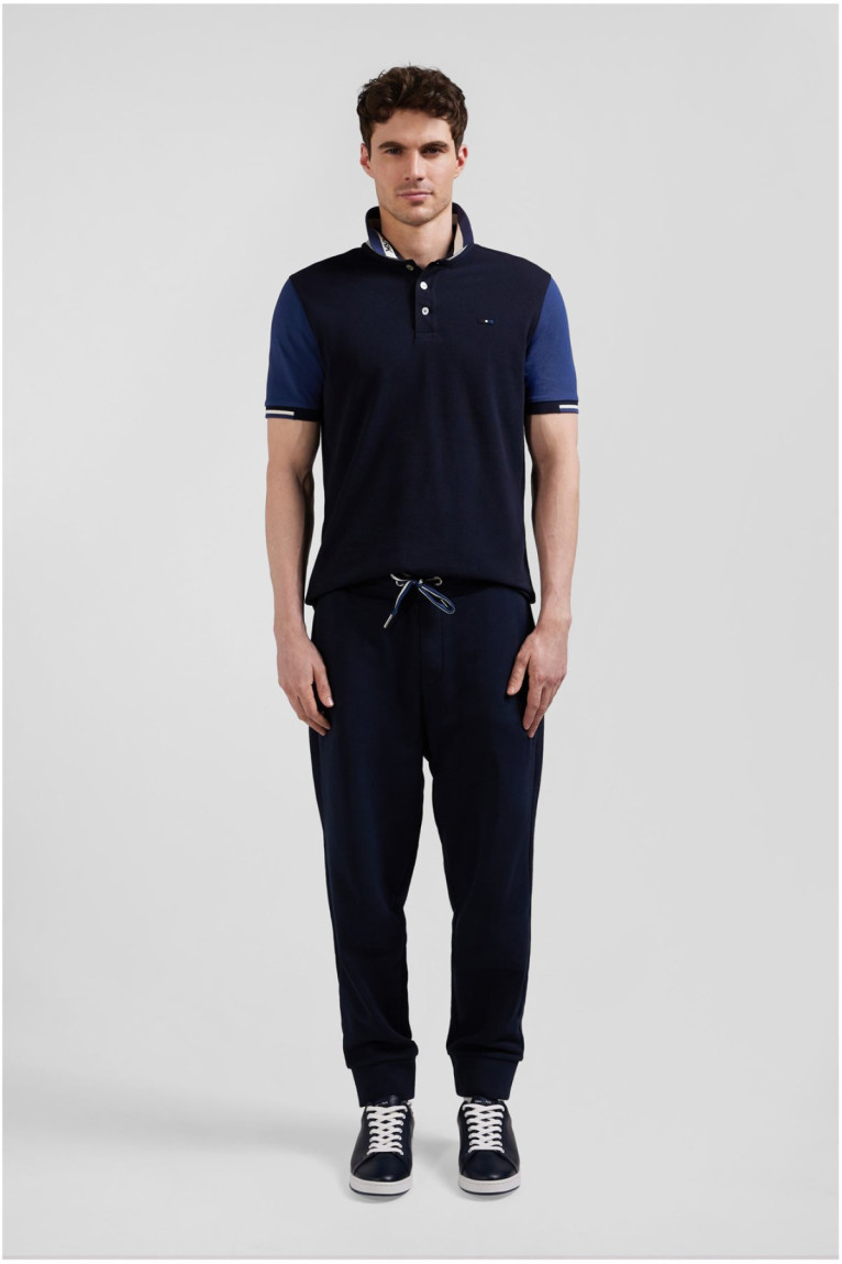 Polo MC tricolore col jacquard Eden park
