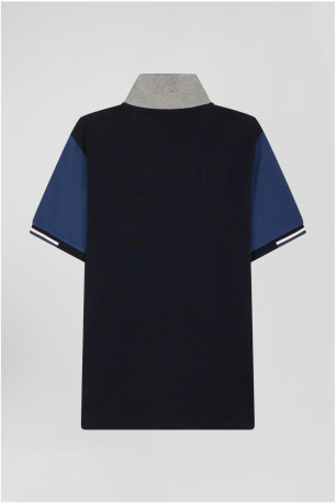 Polo MC tricolore col jacquard Eden park