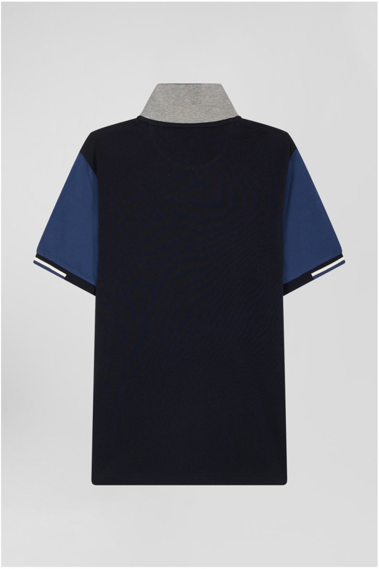 Polo MC tricolore col jacquard Eden park