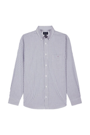 Chemise coton jacquard à rayures Eden park
