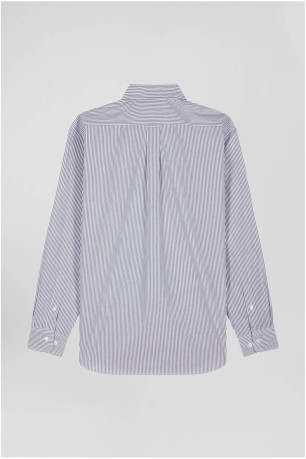 Chemise coton jacquard à rayures Eden park