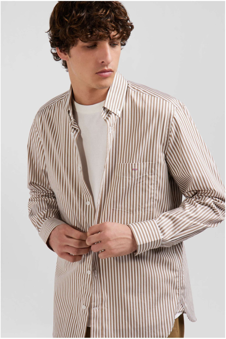 Chemise ML popeline rayée Eden park