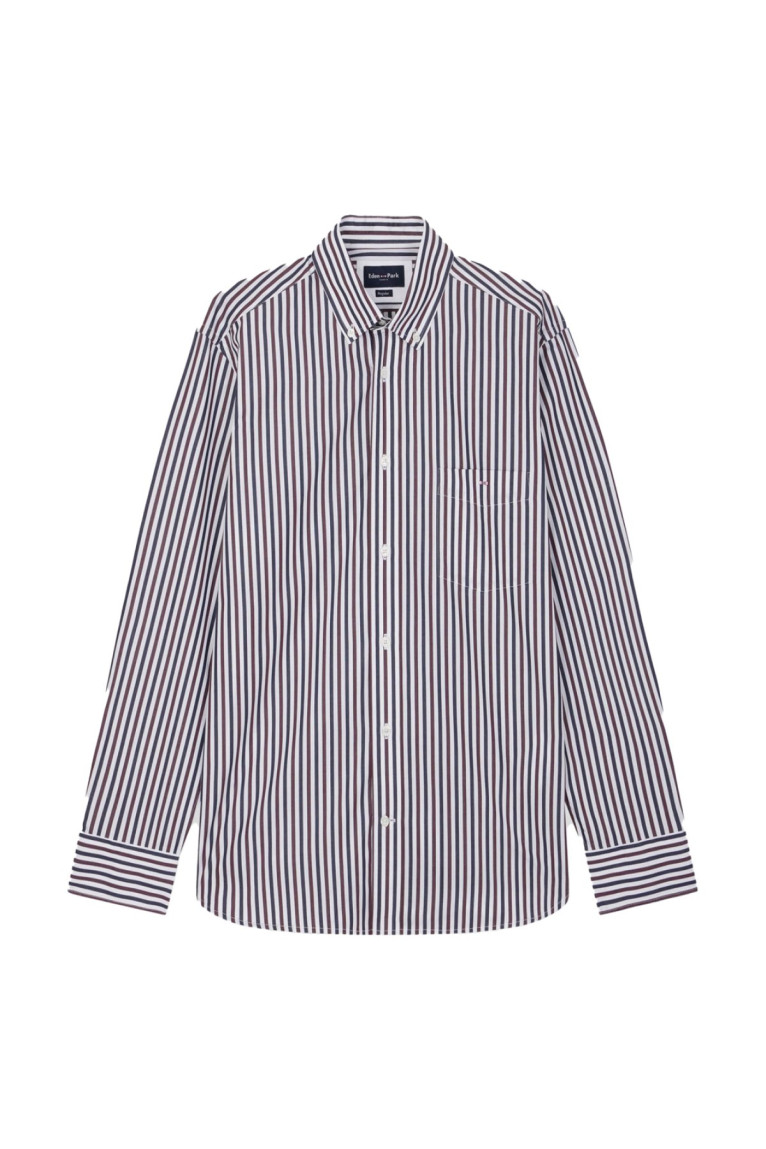 Chemise ML popeline rayée Eden park