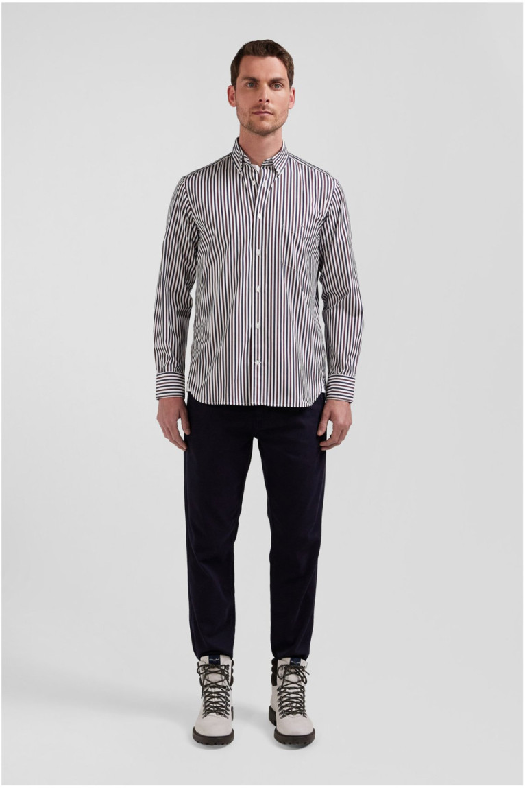 Chemise ML popeline rayée Eden park