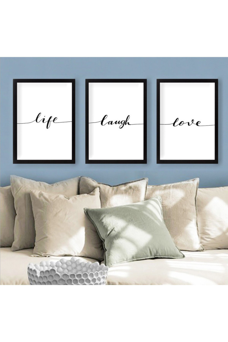 Tableau décoratif encadré (3 pièces) Wallity