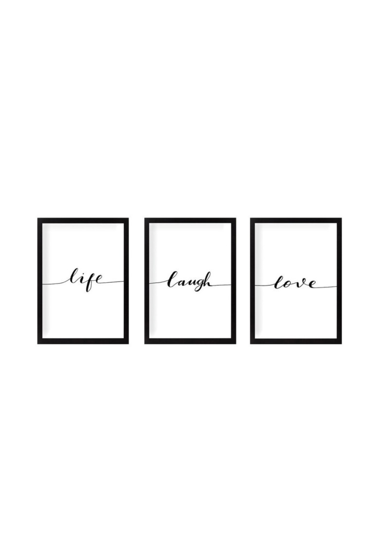 Tableau décoratif encadré (3 pièces) Wallity