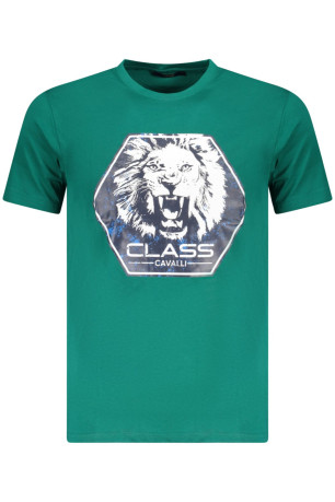 T-shirt manches courtes vert Cavalli Class
