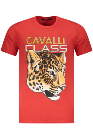 T-shirt manches courtes rouge Cavalli Class