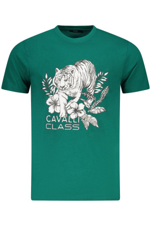 T-shirt manches courtes vert Cavalli Class