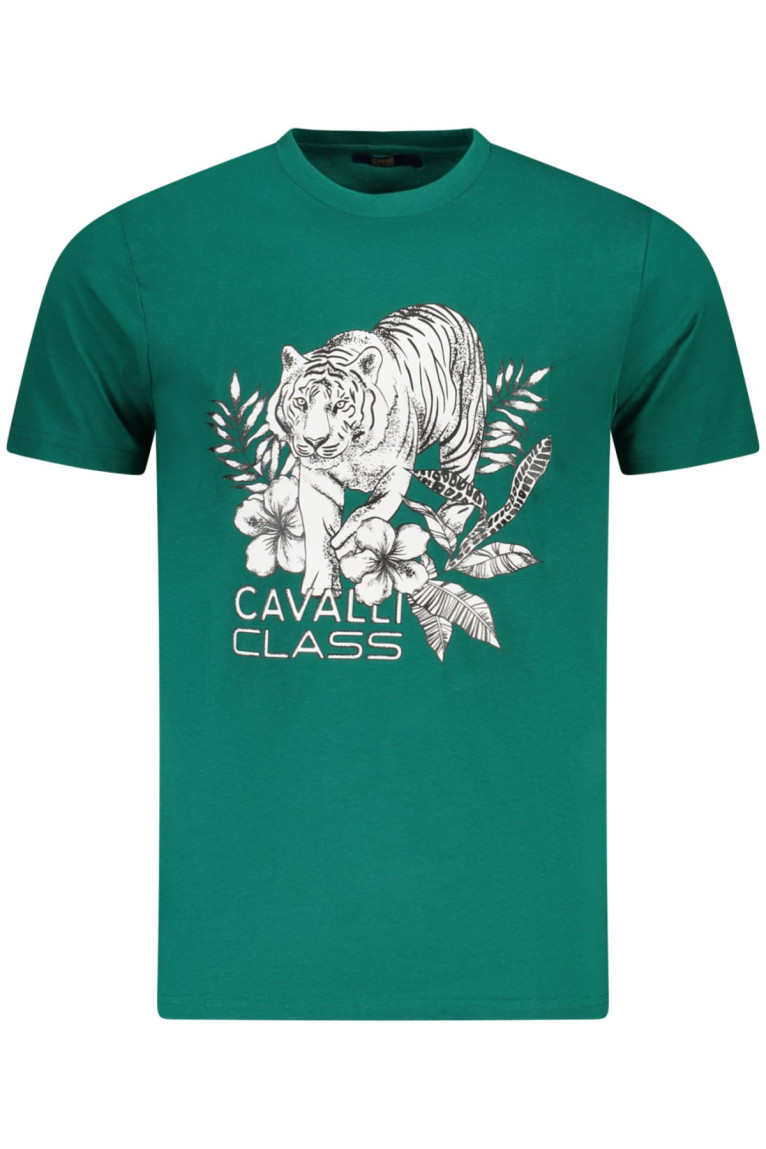 T-shirt manches courtes vert Cavalli Class