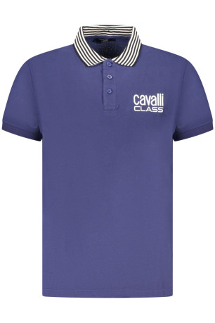 Polo manches courtes bleu Cavalli Class