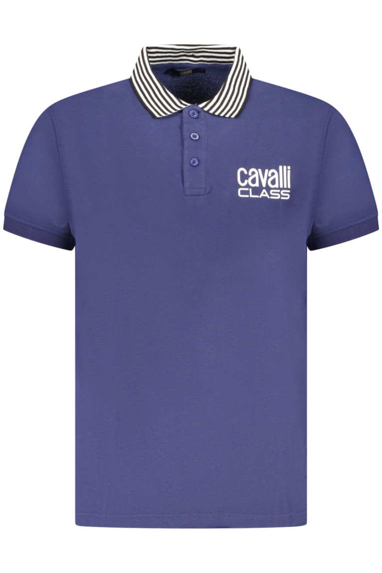 Polo manches courtes bleu Cavalli Class