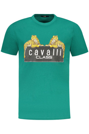 T-shirt manches courtes vert Cavalli Class