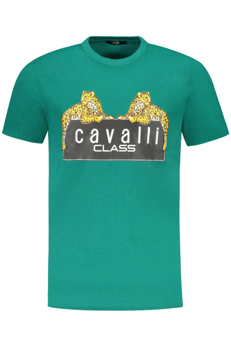 T-shirt manches courtes vert Cavalli Class
