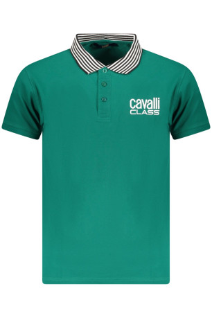 Polo manches courtes vert Cavalli Class