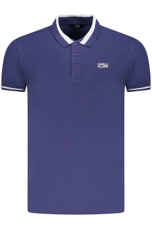 Polo manches courtes bleu Cavalli Class
