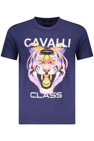 T-shirt manches courtes bleu Cavalli Class
